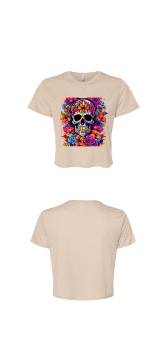 Ladies Flowy Cropped t-shirt